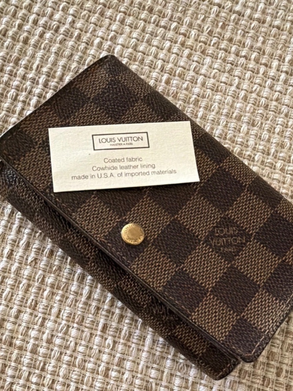 Louis Vuitton Damien Ebene Porte Monnaie Billets Tresor Wallet